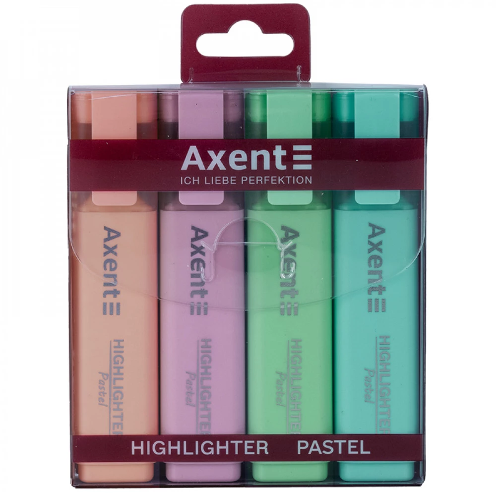 Набір текстів маркерів Axent Highlighter 2537-80-А 4х штук Morandi пастель 1-5мм