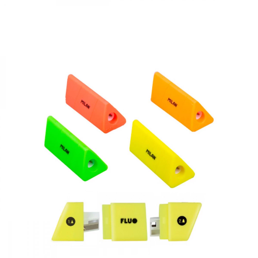 Стругачка "Milan" 20153212 "Slide Fluo" два отвори