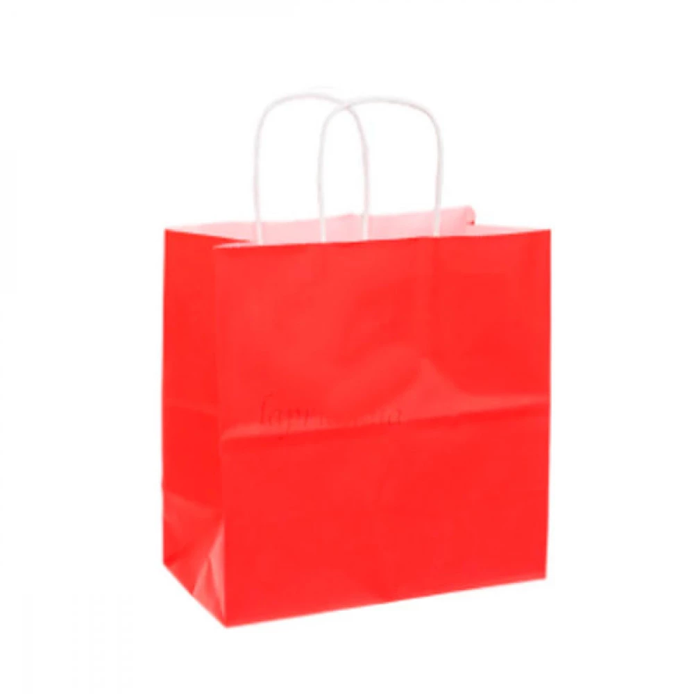 Пакет подарунковий 22х12х23см Крафт 2-66926045 червоний