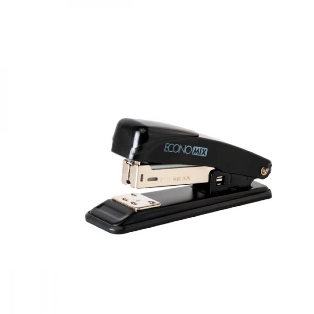 Степлер №24/6 26/6 Economix E40288 до 20л метал чорний