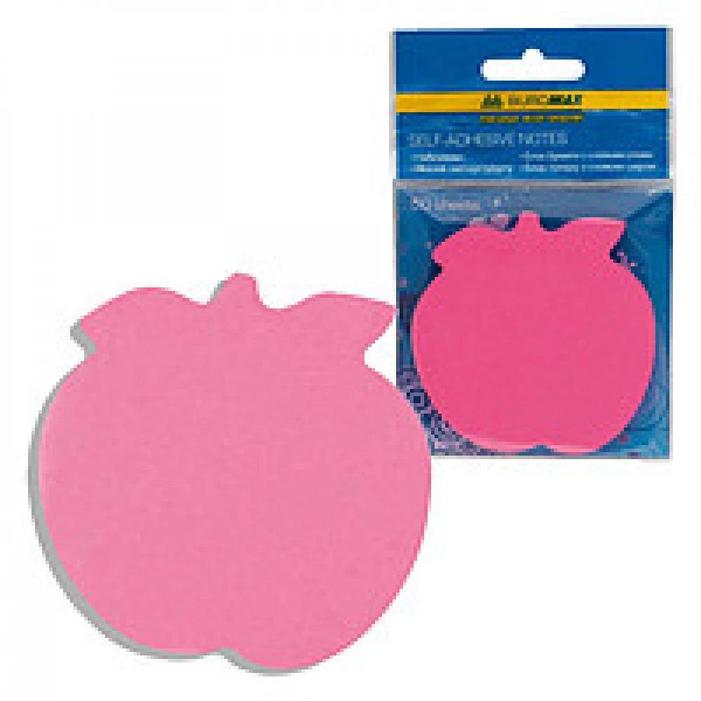 Блок паперу липкий BuroMAX 2360-99 Яблуко 50л неон МІХ