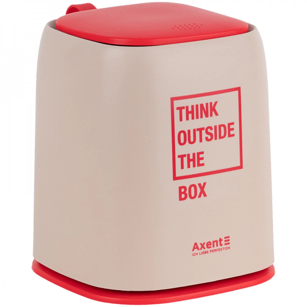 Настільний контейнер Axent 2133-42-A для сміття прямокутний персиковий