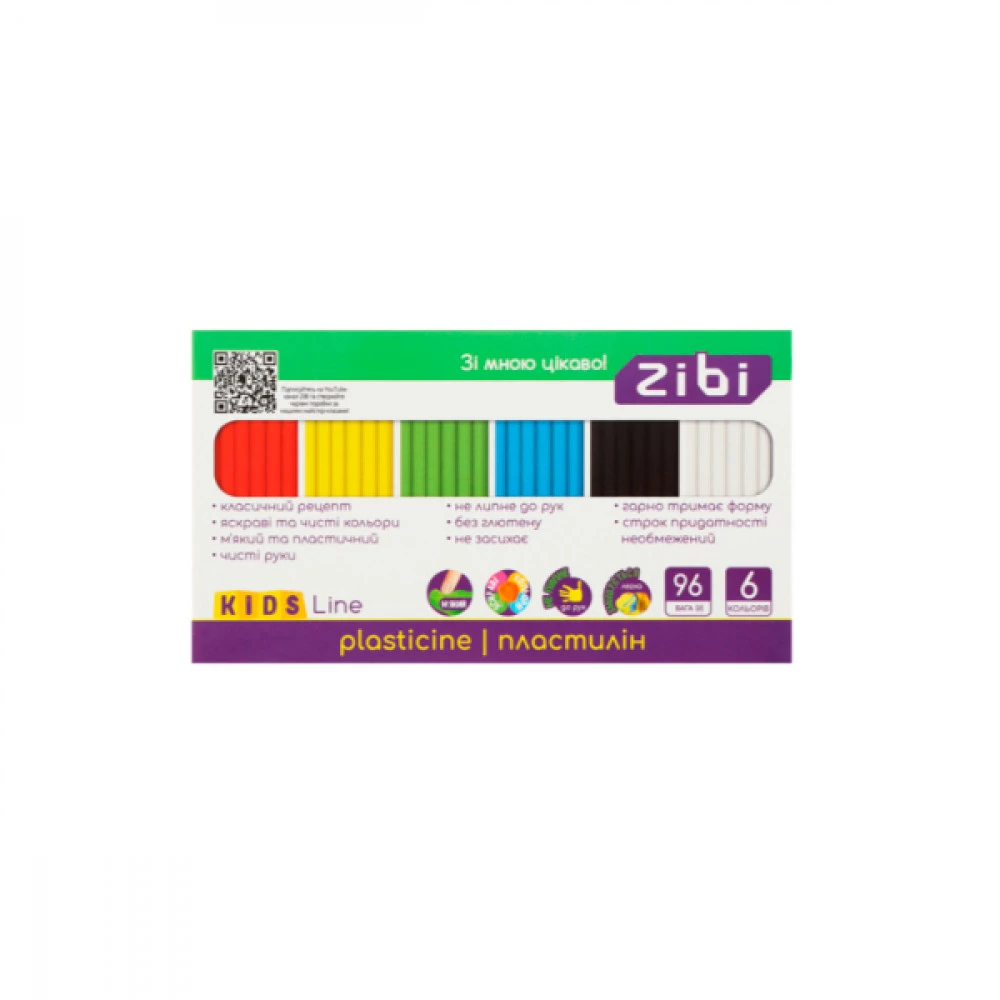 Пластилін 6кол 96г ZiBi ZB6271 KIDS Line