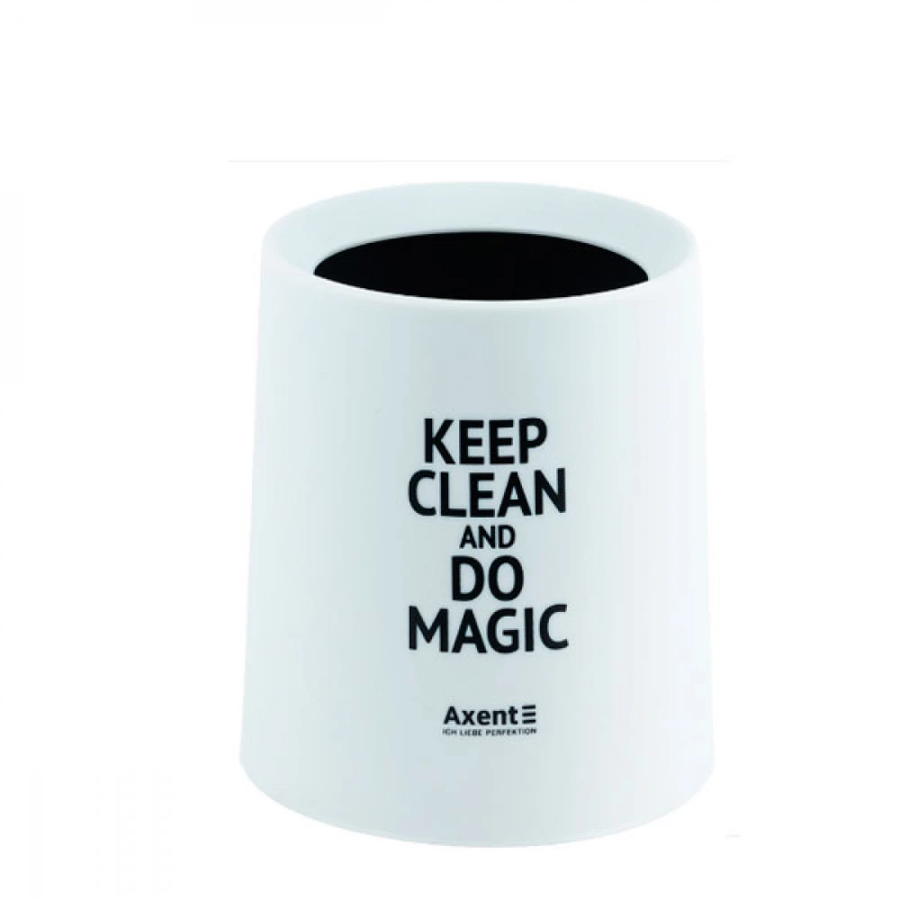 Настільний контейнер Axent 2131-21-A для сміття круглий білий