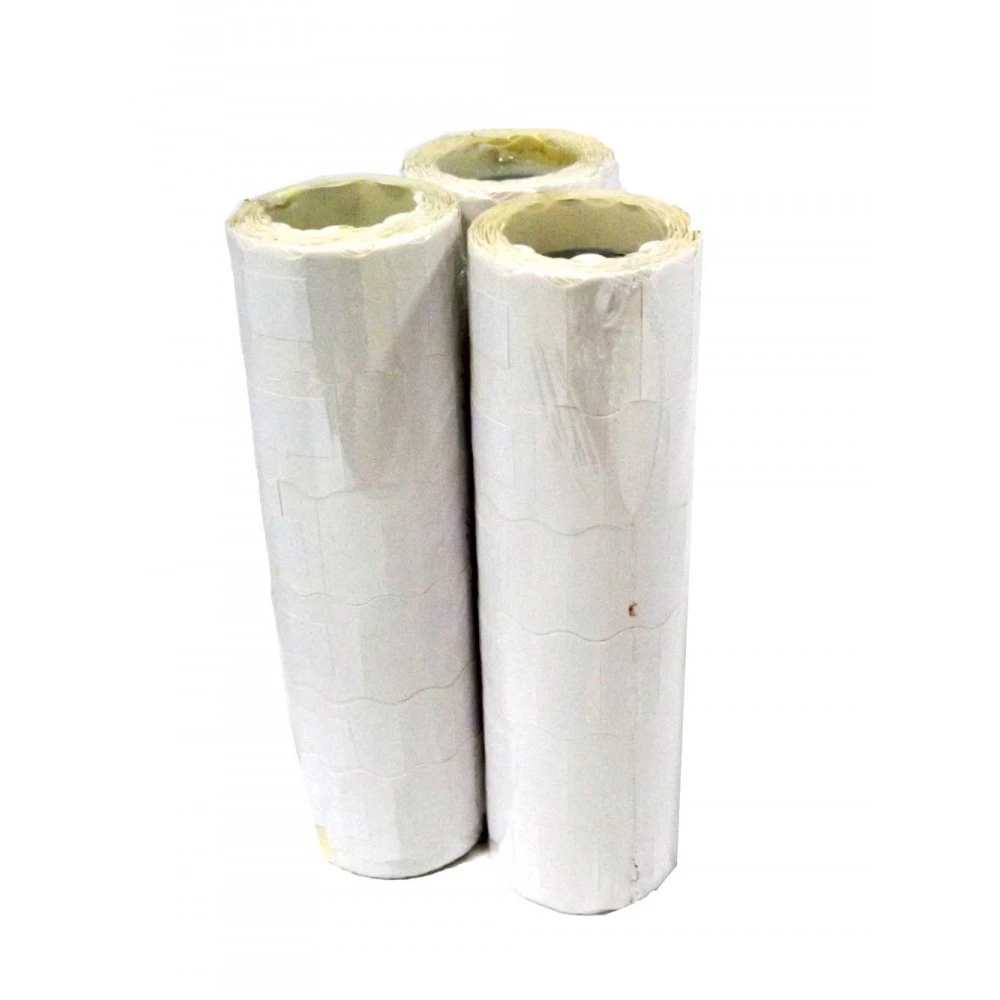 Цінник фігурний 26х12 (рулон 5 м) білий