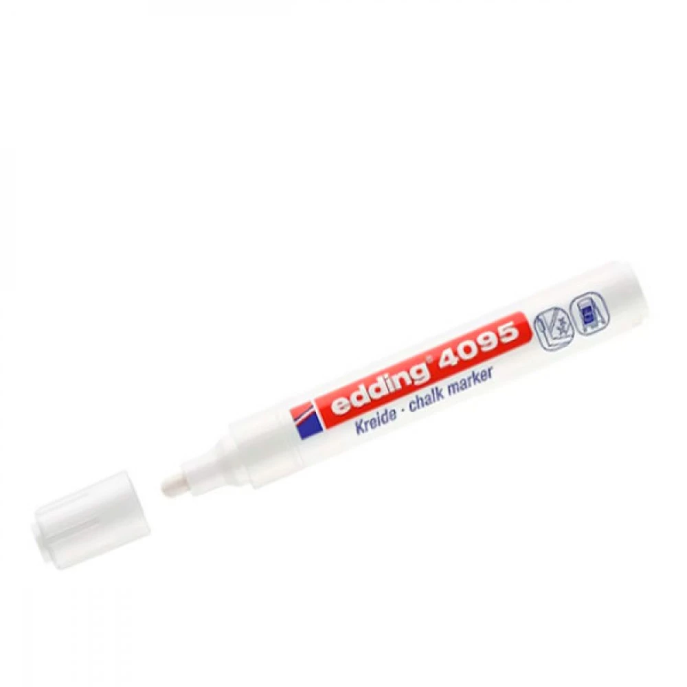 Маркер "Edding" e-4095 круглий, склограф білий