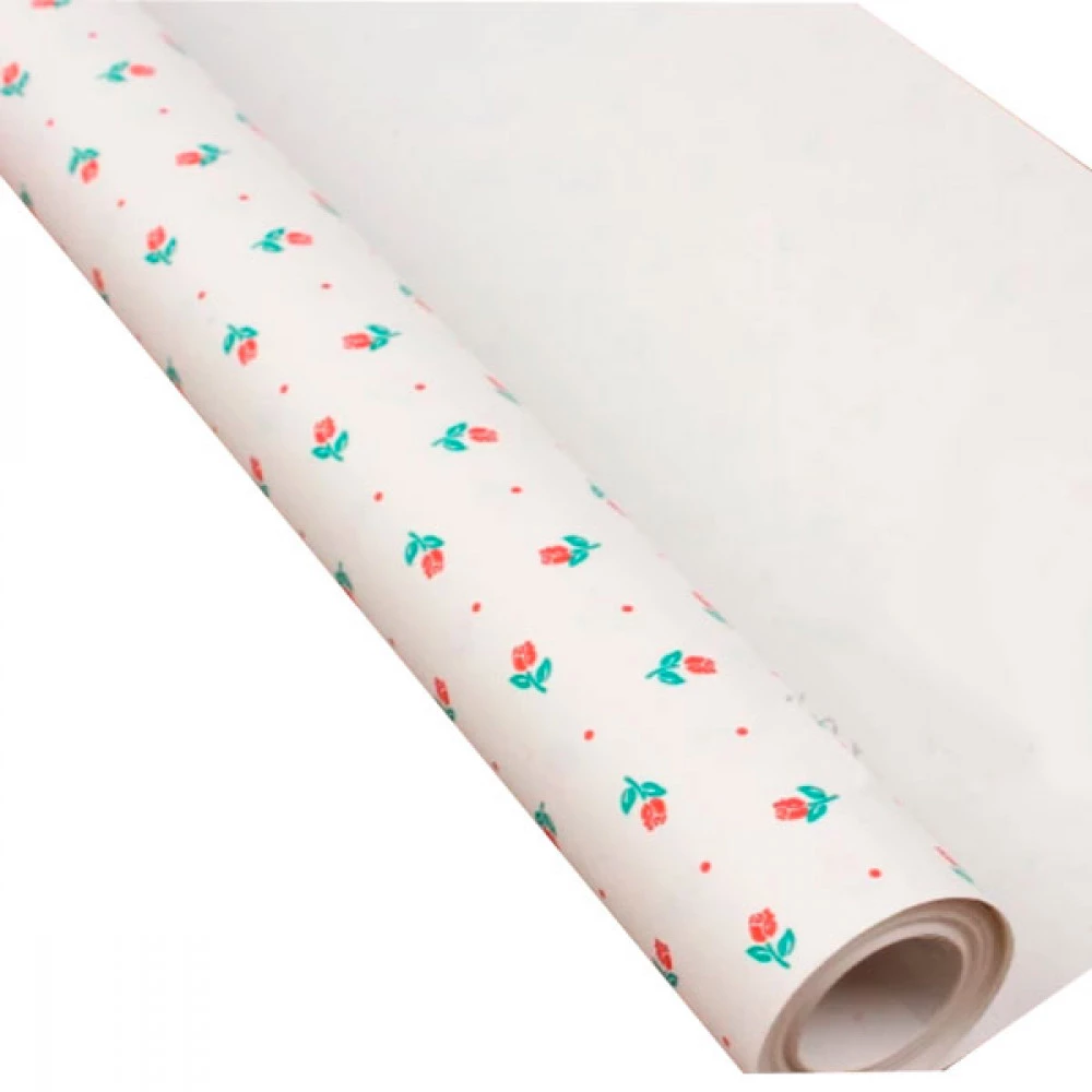 Папір пакувальний Троянда на білому 0,7м*8м 255-7007