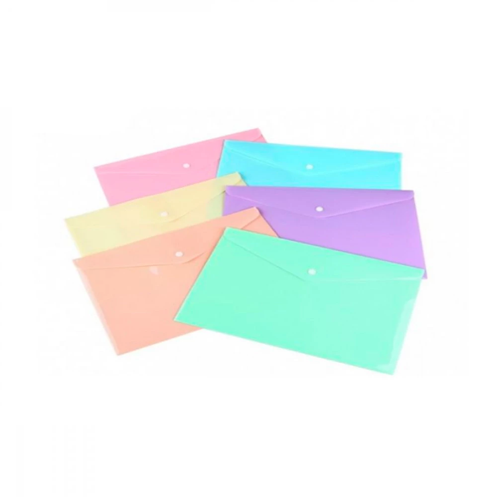 Папка-конверт євро Е65 пластикова DL Economix О31359 МІХ