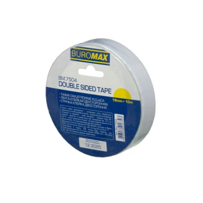 Скотч 18 мм * 10 м BuroMAX BM7504 двосторонній
