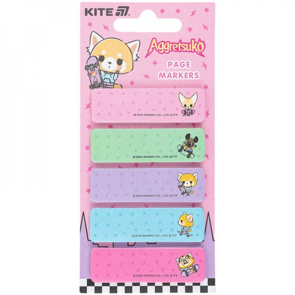 Блок паперу липкий AR25-480 5х15х50мм 100шт прямо з малюнком Aggretsuko