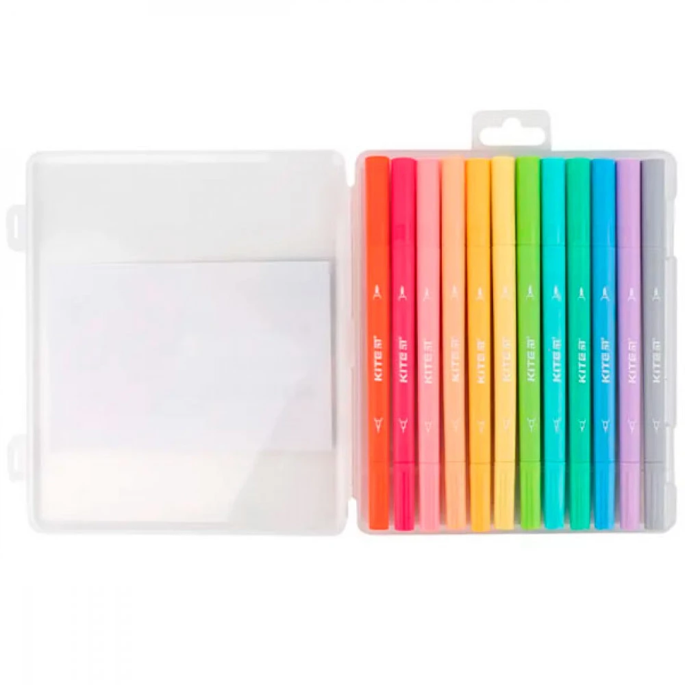 Набір скетч маркерів 12 шт KITE K22-045 Pastel 0,8-4,4 мм