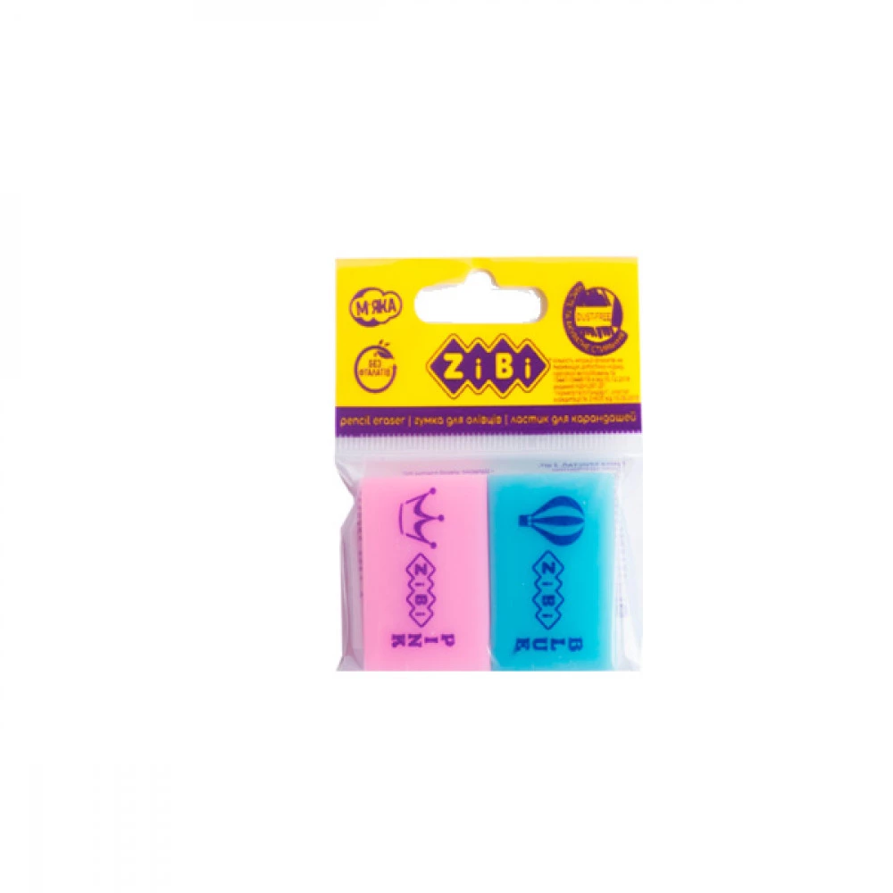 Гумка "ZiBi" ZB5456-2 "Кристал" (2 шт)
